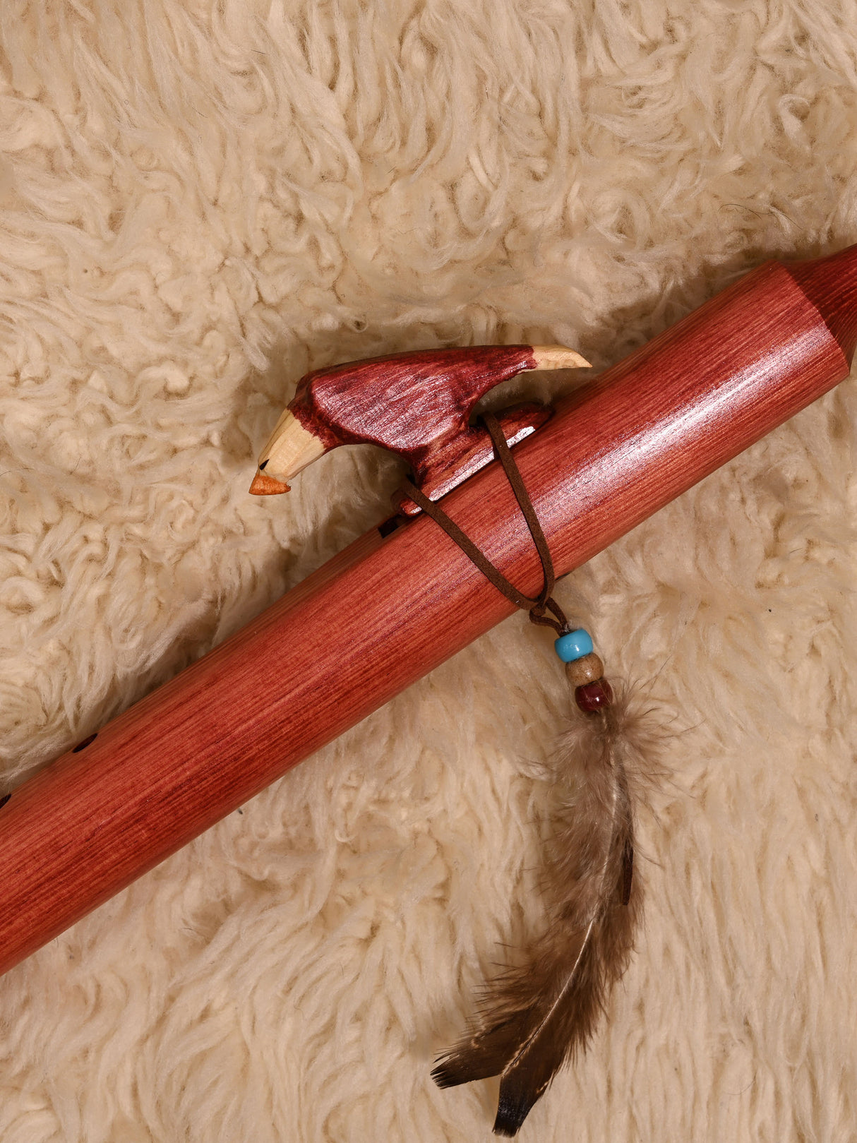 Native American Made Pine Flute- A Minor 1 | mm0235-Eagle-C