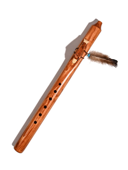Native American Made Pine Flute- A Minor | mm0236-Eagle-W