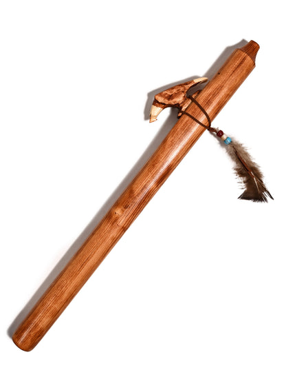 Native American Made Pine Flute- A Minor 2 | mm0236-Eagle-W