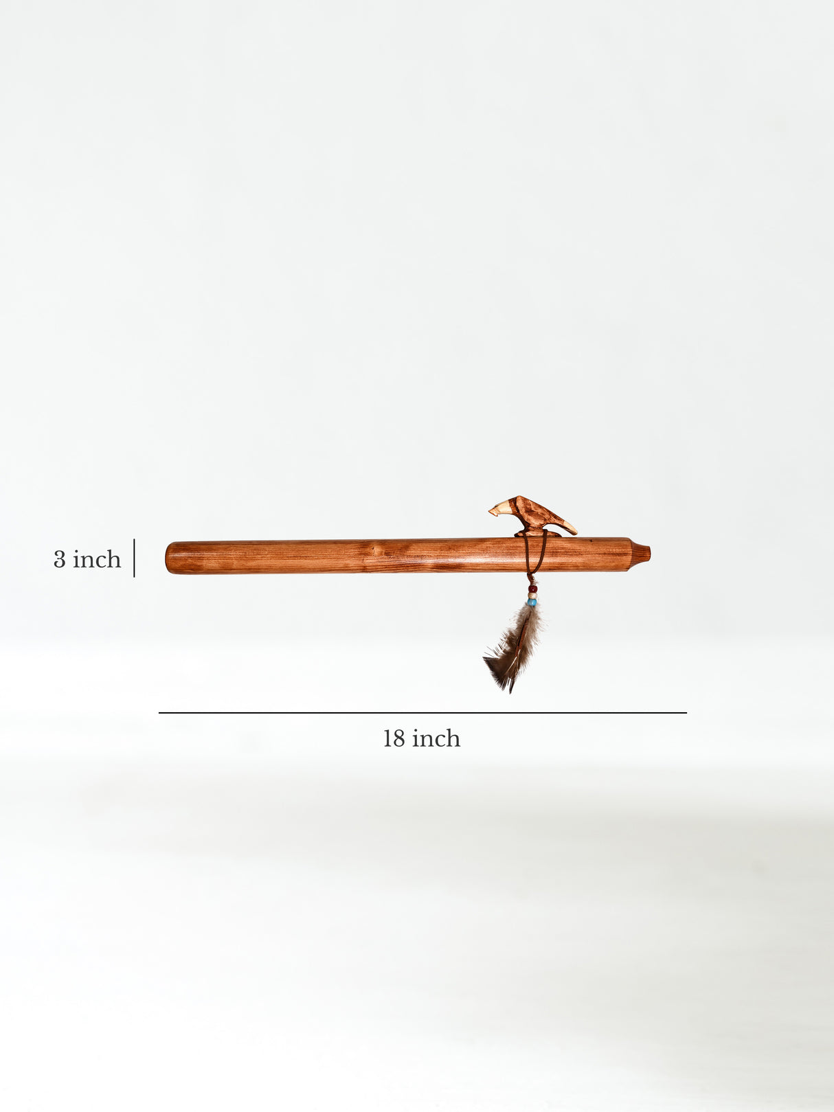 Native American Made Pine Flute- A Minor Dimension | mm0236-Eagle-W