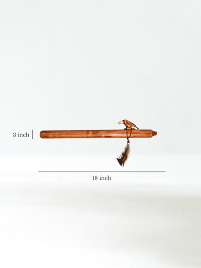 Native American Made Pine Flute- A Minor Dimension | mm0236-Eagle-W
