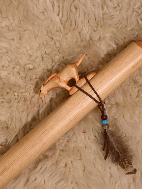 Native American Made Pine Flute- A Minor 1 | mm0237-Horse-P