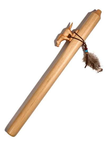 Native American Made Pine Flute- A Minor | mm0237-Horse-P