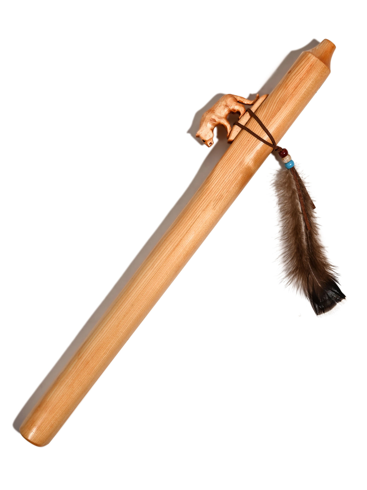 Native American Made Pine Flute- A Minor 1 | mm0240-Mountain-Lion-P