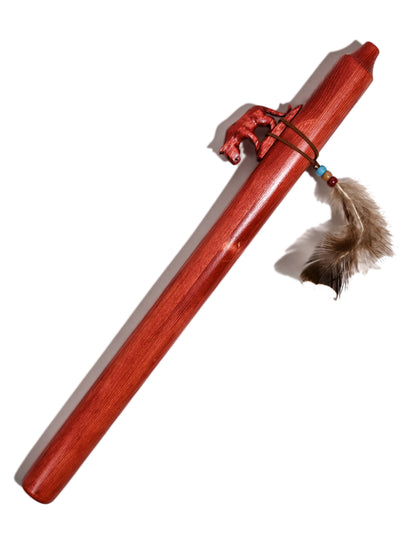 Native American Made Pine Flute- A Minor 2 | mm0241-Mountain-Lion-C