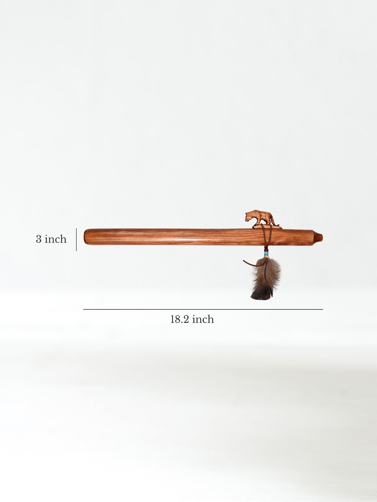 Native American Made Pine Flute- A Minor Dimension | mm0242-Mountain-Lion-W