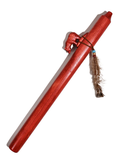 Native American Made Pine Flute- A Minor 2 | mm0247-Bear-C