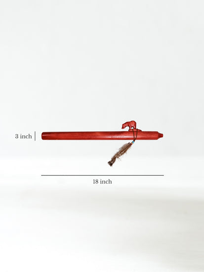 Native American Made Pine Flute- A Minor Dimension | mm0247-Bear-C