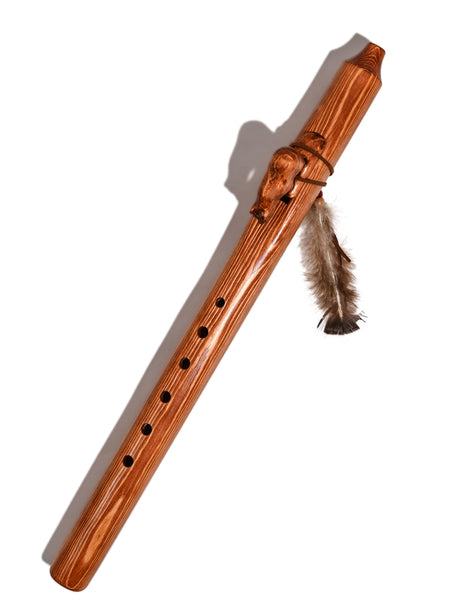 Native American Made Pine Flute- A Minor | mm0248-Bear-W
