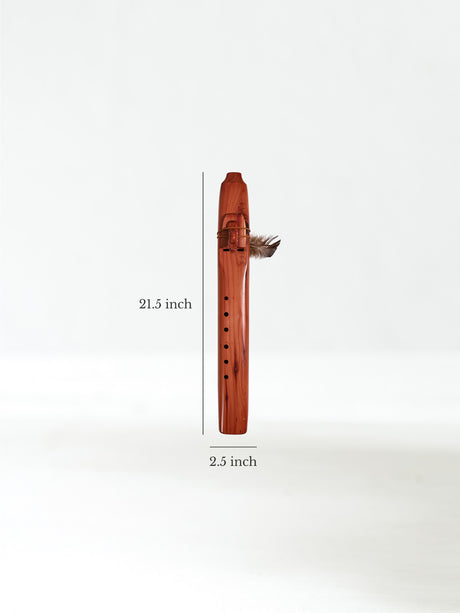 Native American Made Cedar Drone Flute Dimension | mm0265-Wolf-A | mm0266-Wolf-E | mm0267-Wolf-F | mm0268-Wolf-G