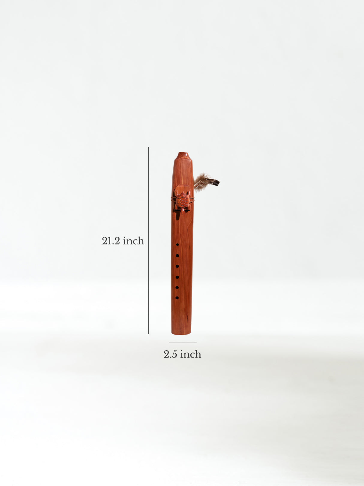 Native American Made Cedar Drone Flute Dimension | mm0253-Turtle-A | mm0255-Turtle-F 