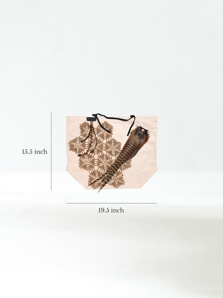 Hand Drum Carrying Bag - Wings in Flight - Natural Aviora 4 | mmdc1-Aviora