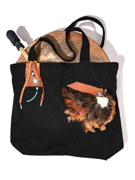 Hand Drum Carrying Bag - Wings in Flight - Black Vireo 3 | mmdc1-Vireo
