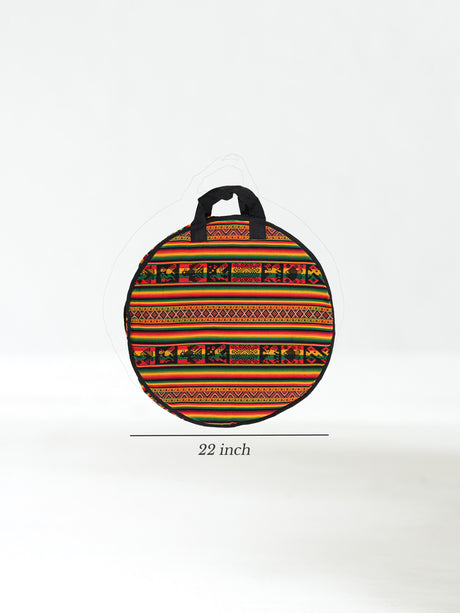 Frame Drum Carrying Case -XXL -22" Dimension | mmdc12-Red-Gold-Green