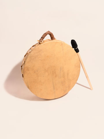 Native American Style Buffalo Hide Double-Sided Hand Drum