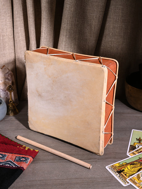 Peruvian Square Two-Sided Hand Drum LS | mmhd0006