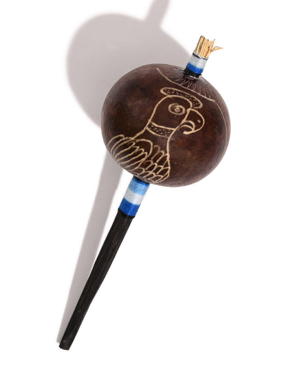 Peruvian Amazon Gourd Rattle - Hummingbird and Condor 1 | mmr004-Medium