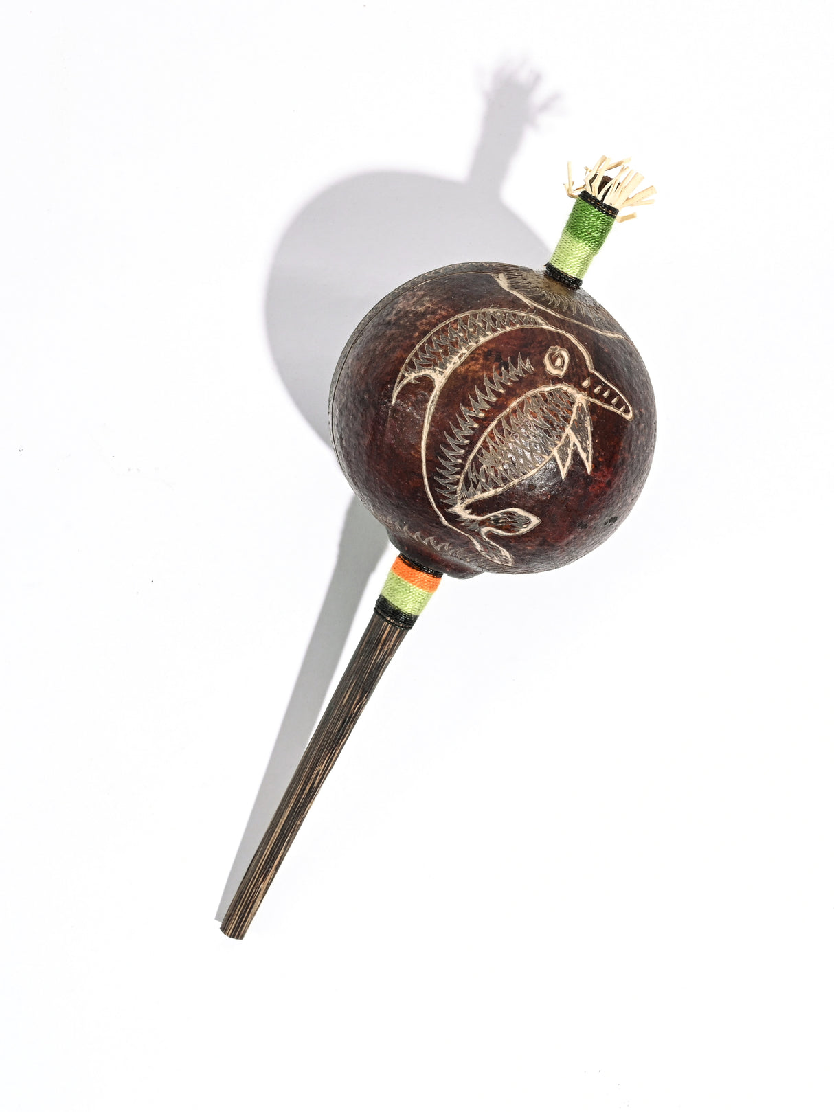 Peruvian Amazon Gourd Rattle - Dolphin 1 | mmr010-Large