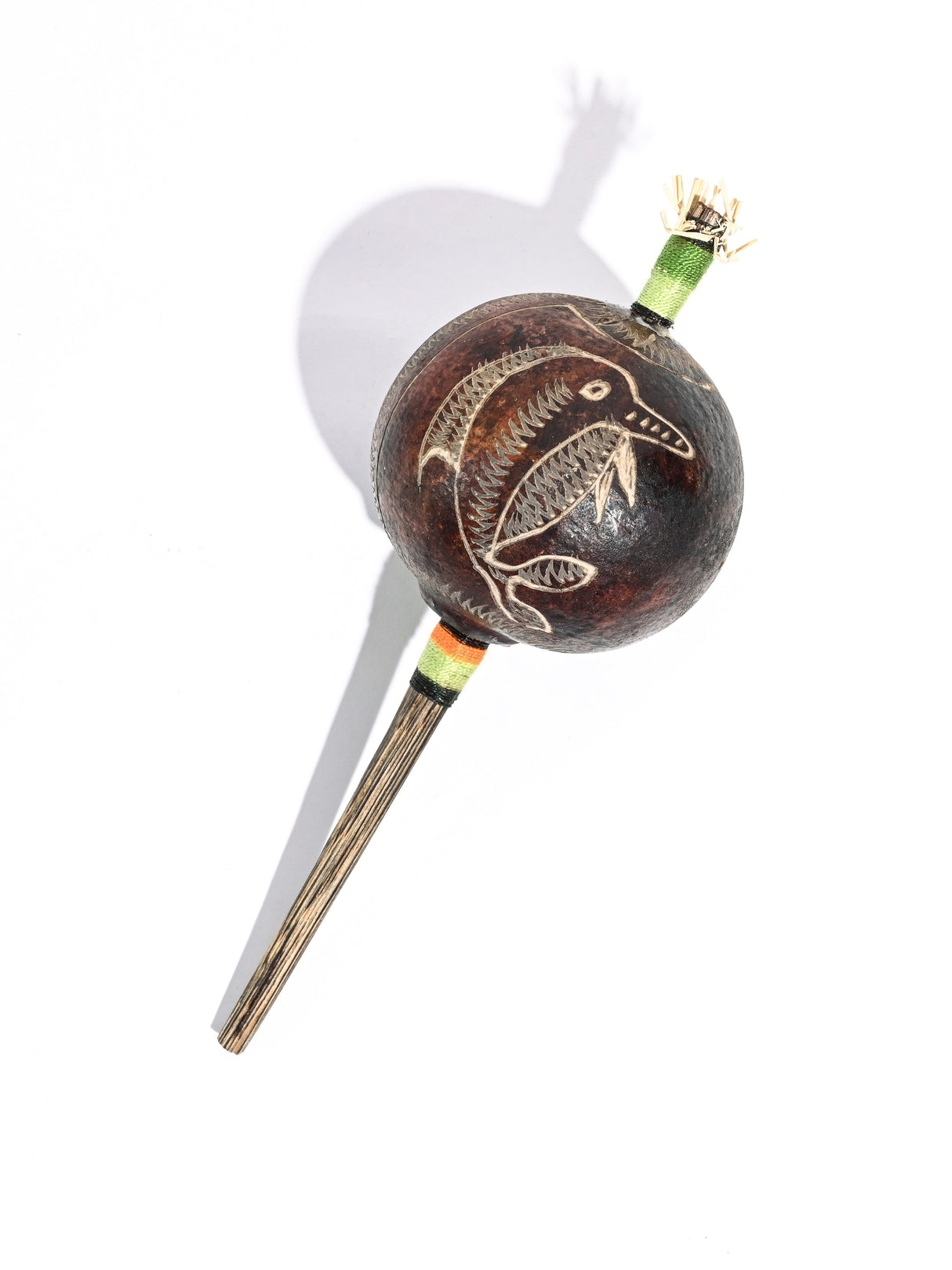 Peruvian Amazon Gourd Rattle - Dolphin