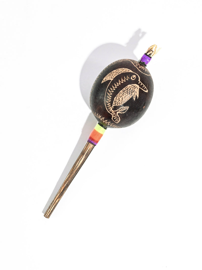 Peruvian Amazon Gourd Rattle - Dolphin