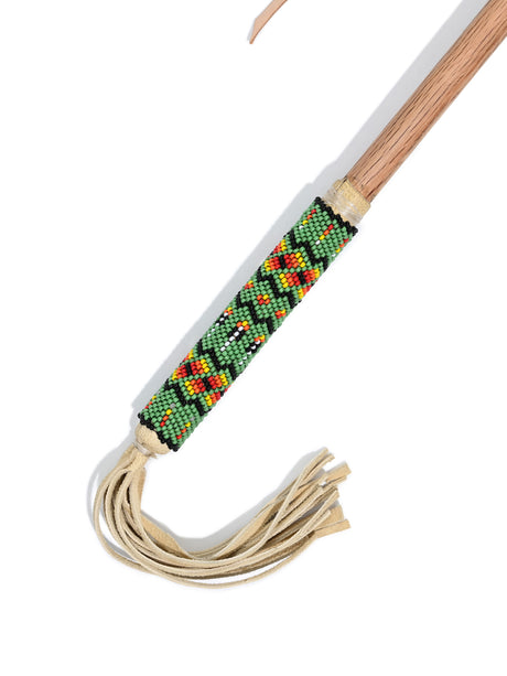 Elk Hide Beaded Rattle | mmr0139