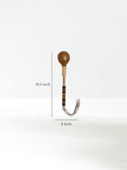 Elk Beaded Rattle Dimension | mmr0140