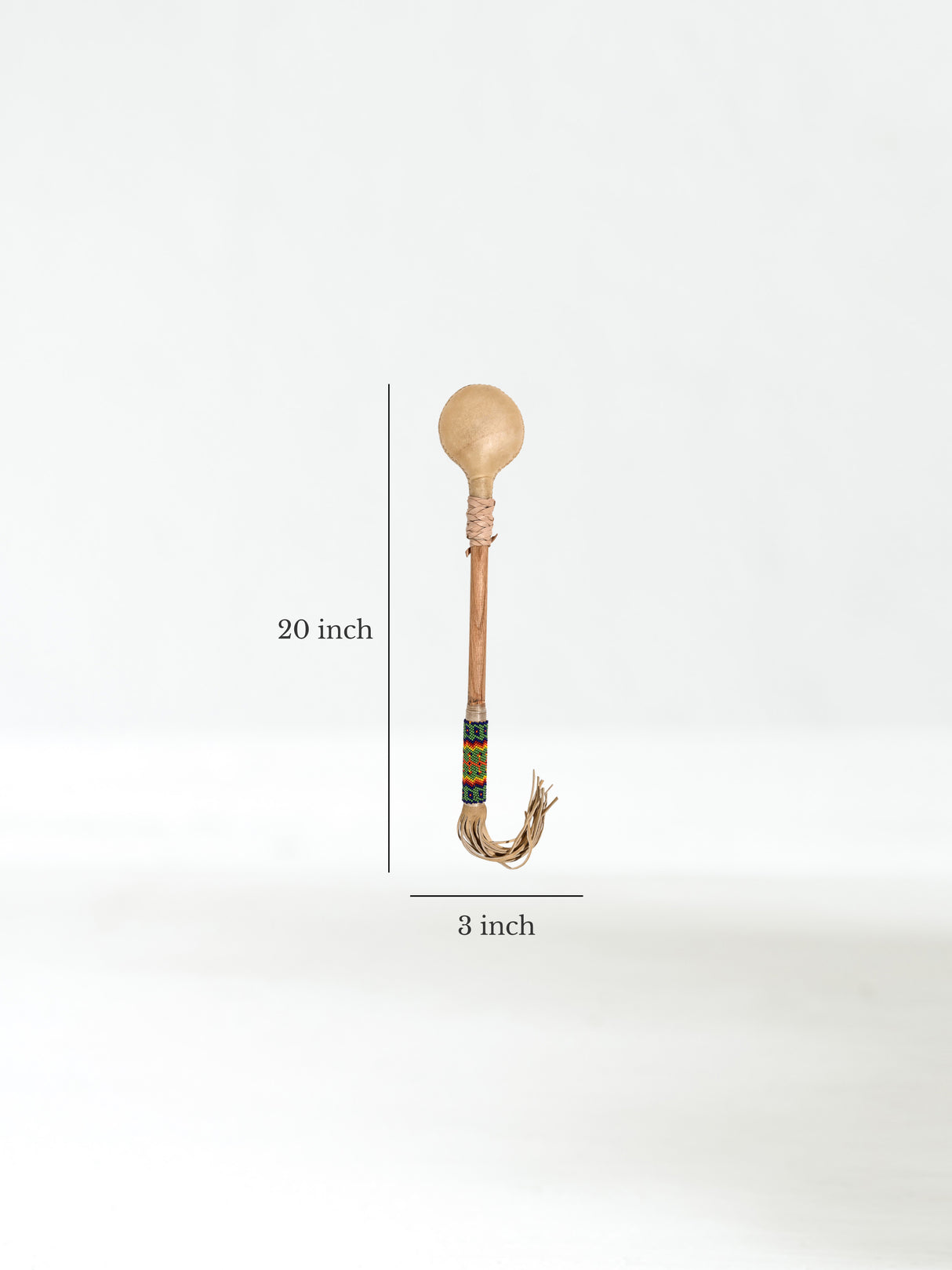 Elk Beaded Rattle Dimension | mmr0141