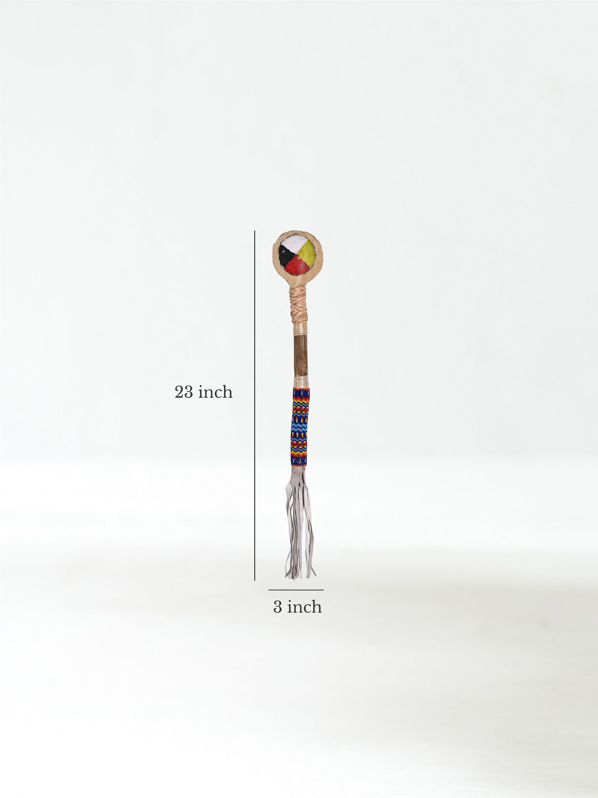 Elk Beaded Rattle Dimension | mmr0143