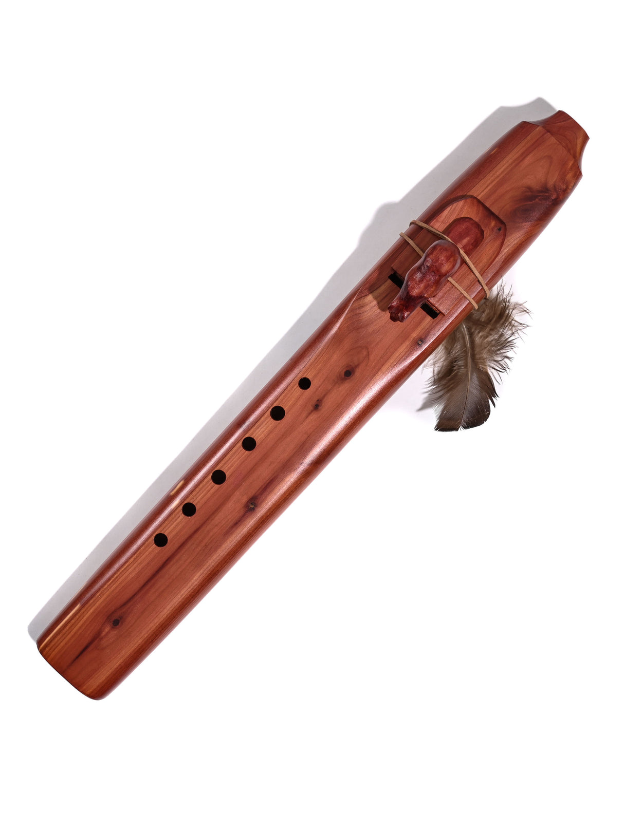 Native American Made Cedar Drone Flute | mm0272-Bear-A | mm0273-Bear-F