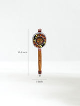 Peruvian Maraca Painted - Jaguar Dimensions | mmr082
