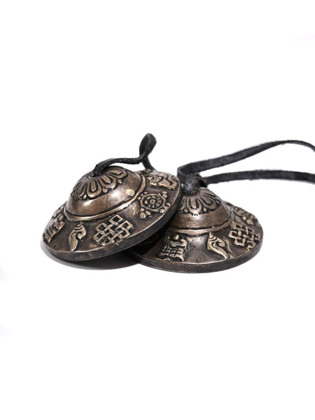 Black Om Tingsha - 1.75 inch | mmt2