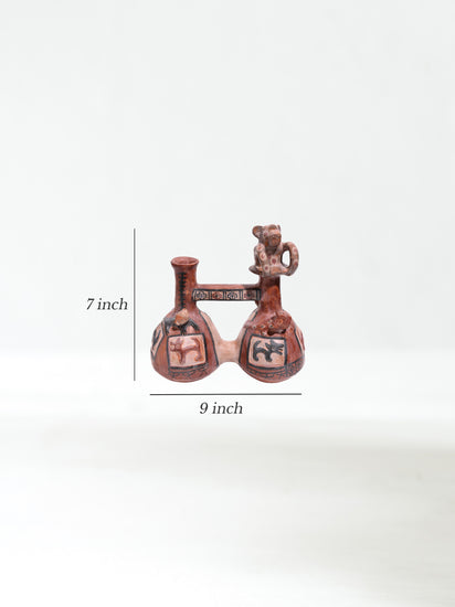 Huaco Silbador-Peruvian Whistling Vessel - Female Cougar Dimension | mmwv027