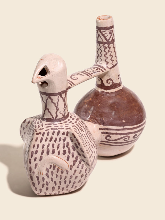 Huaco Silbador-Peruvian Whistling Vessel - Sican Eagle | mmwv033