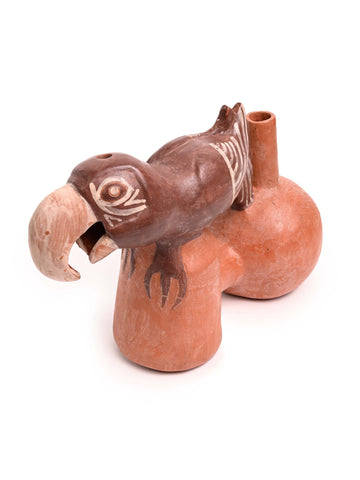Huaco Silbador-Peruvian Whistling Vessel - Parrot