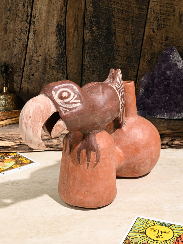 Huaco Silbador-Peruvian Whistling Vessel - Parrot - mmwv046