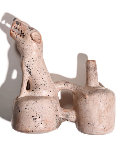 Huaco Silbador-Peruvian Whistling Vessel - The Howling Fox 3 | mmwv052