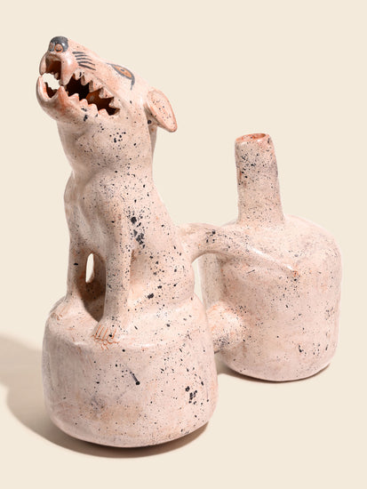 Huaco Silbador-Peruvian Whistling Vessel - The Howling Fox | mmwv052