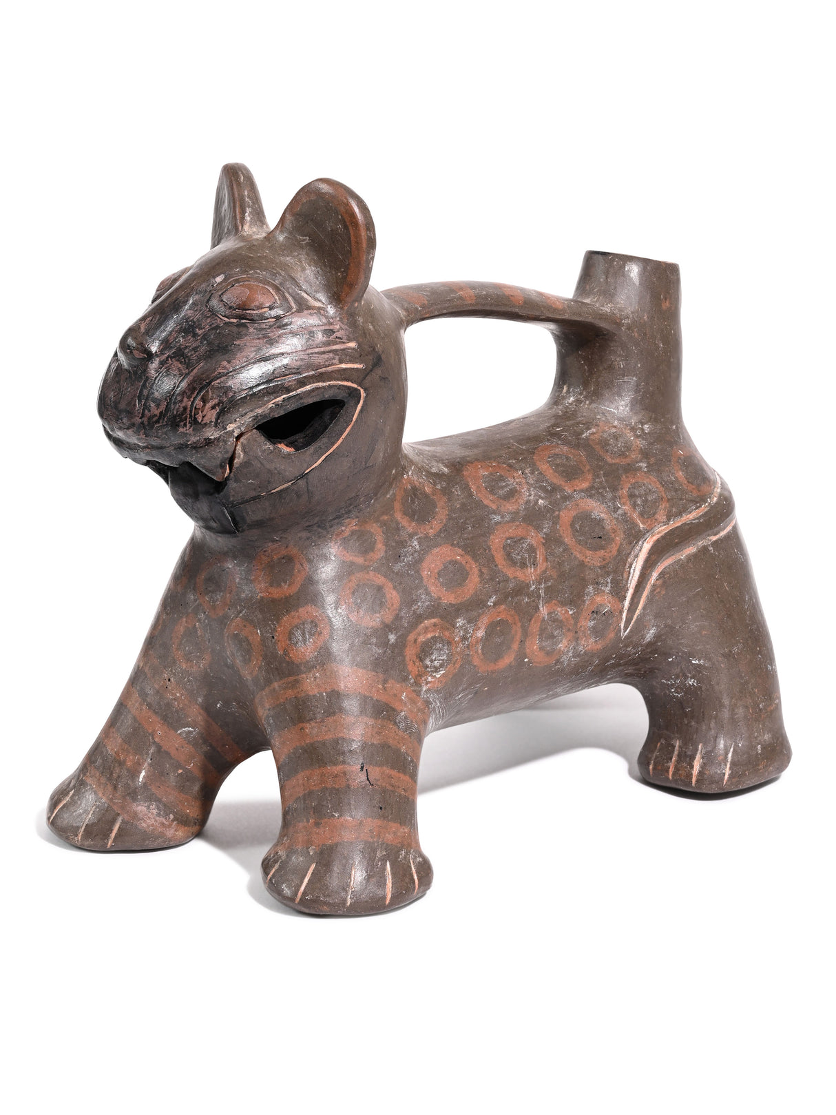 Huaco Silbador-Peruvian Whistling Vessel - Jaguar