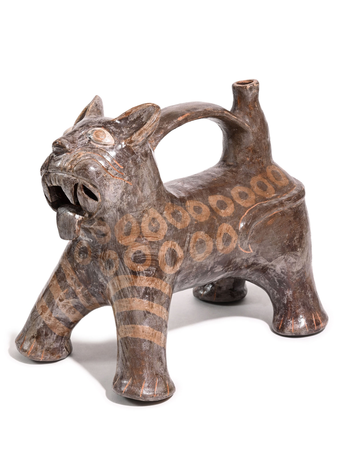 Huaco Silbador-Peruvian Whistling Vessel - Jaguar