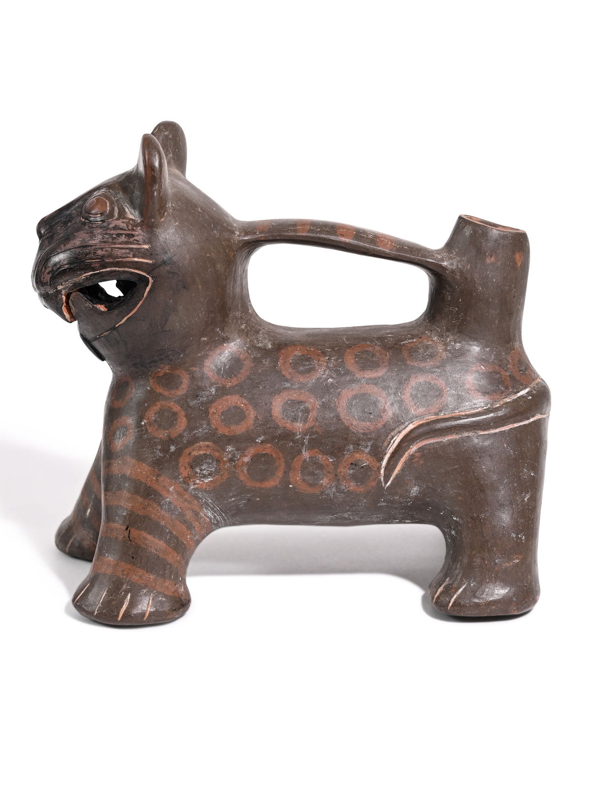 Huaco Silbador-Peruvian Whistling Vessel - Jaguar - Small 1 | mmwv057