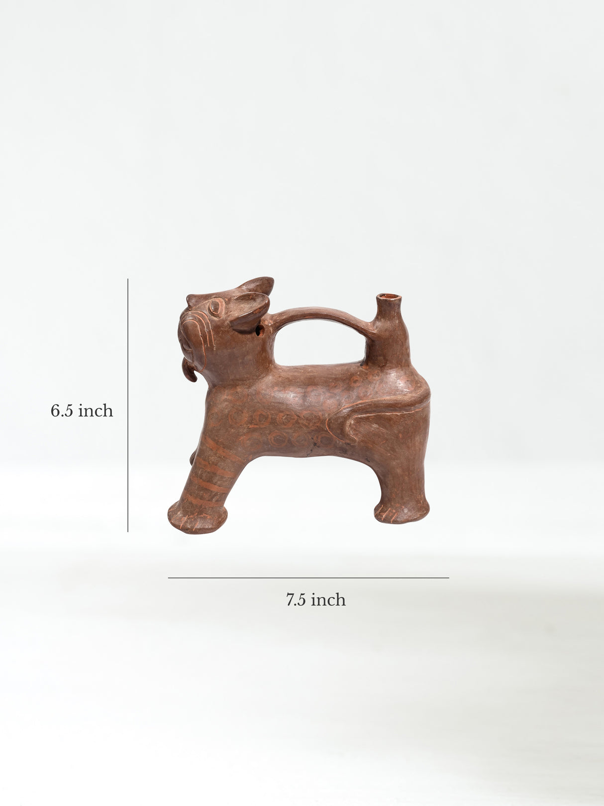 Huaco Silbador-Peruvian Whistling Vessel - Jaguar Small Dimension | mmwv057