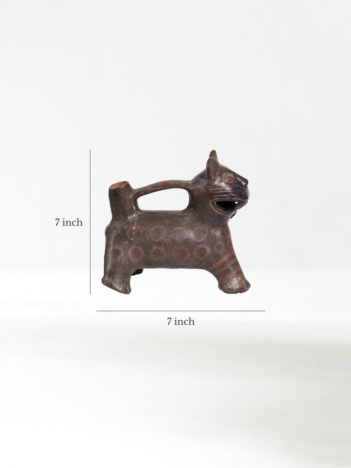 Huaco Silbador-Peruvian Whistling Vessel - Jaguar - Small Dimension | mmwv057