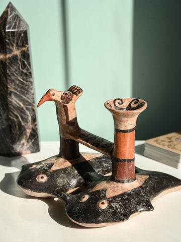 Huaco Silbador-Peruvian Whistling Vessel - The Fish & The Hummingbird