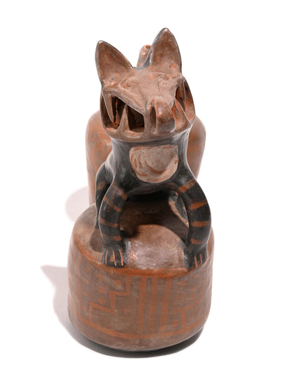 Huaco Silbador-Peruvian Whistling Vessel - The Happy Fox 2 | mmwv061