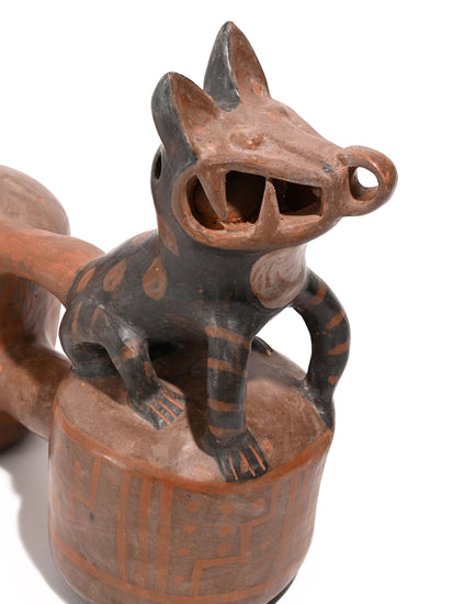 Huaco Silbador-Peruvian Whistling Vessel - The Happy Fox 1 | mmwv061