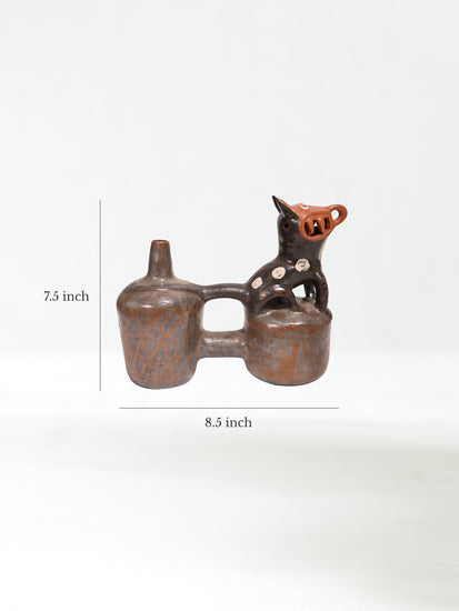 Huaco Silbador-Peruvian Whistling Vessel - The Happy Fox Dimension | mmwv061