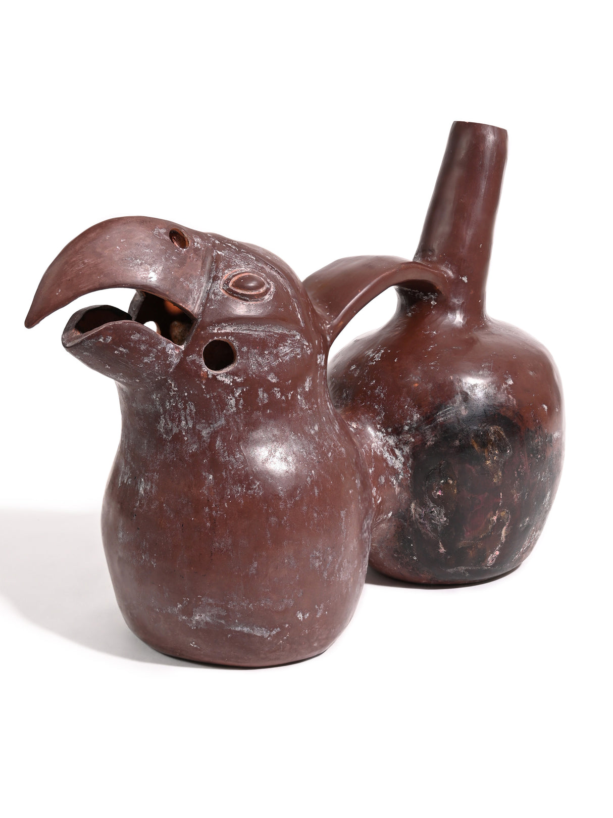 Huaco Silbador-Peruvian Whistling Vessel - Great Red Macaw 1 | mmwv064