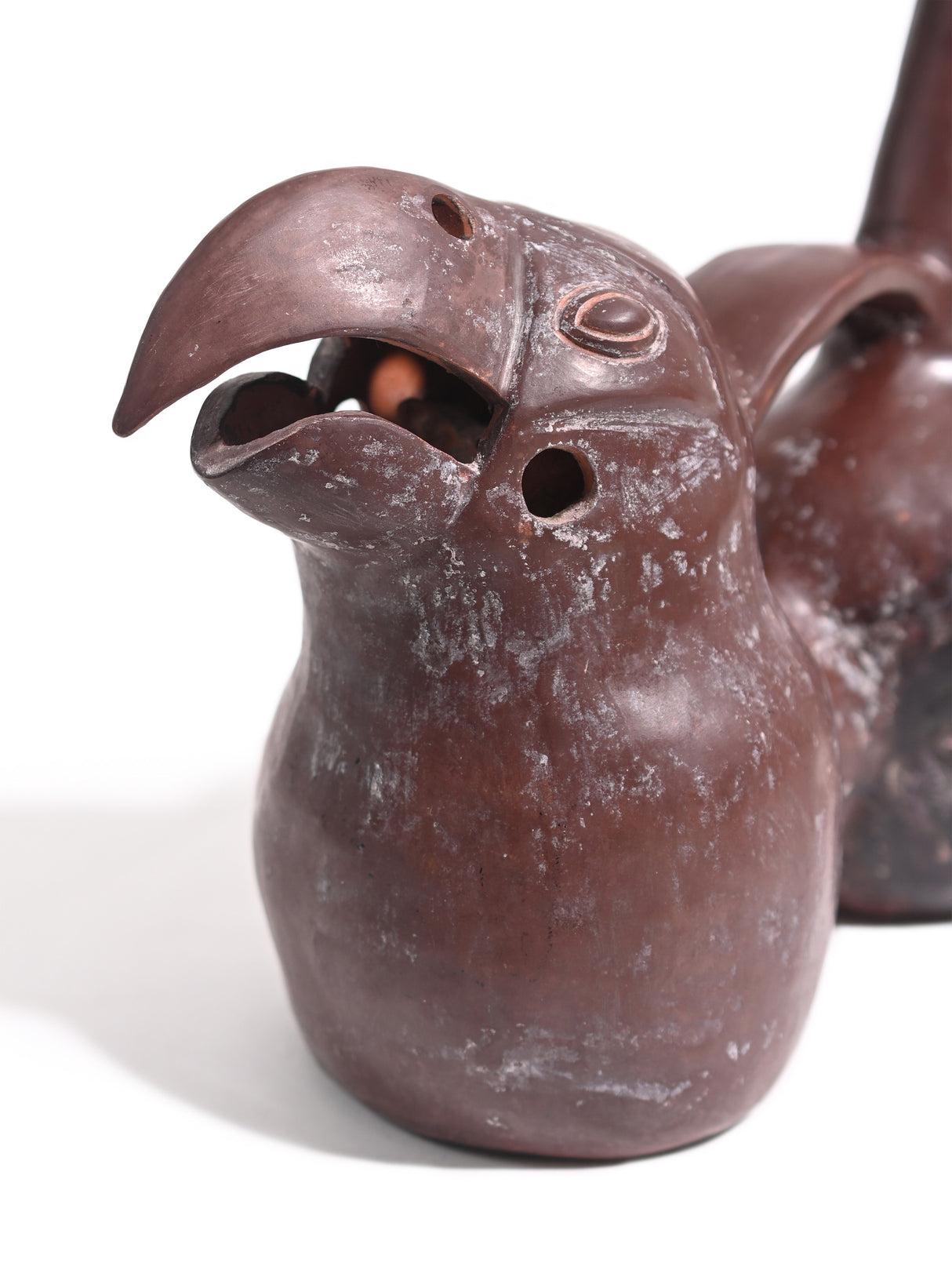 Huaco Silbador-Peruvian Whistling Vessel - Great Red Macaw 2 | mmwv064