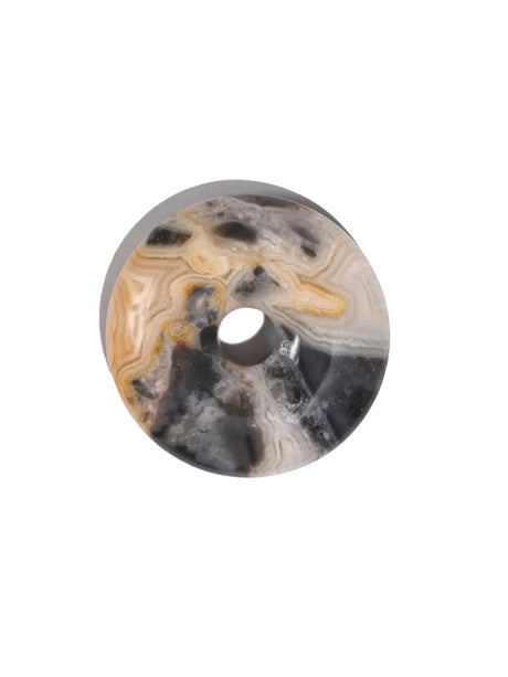 Pi Stone - Crazy Lace Agate | pi093-Gray-White