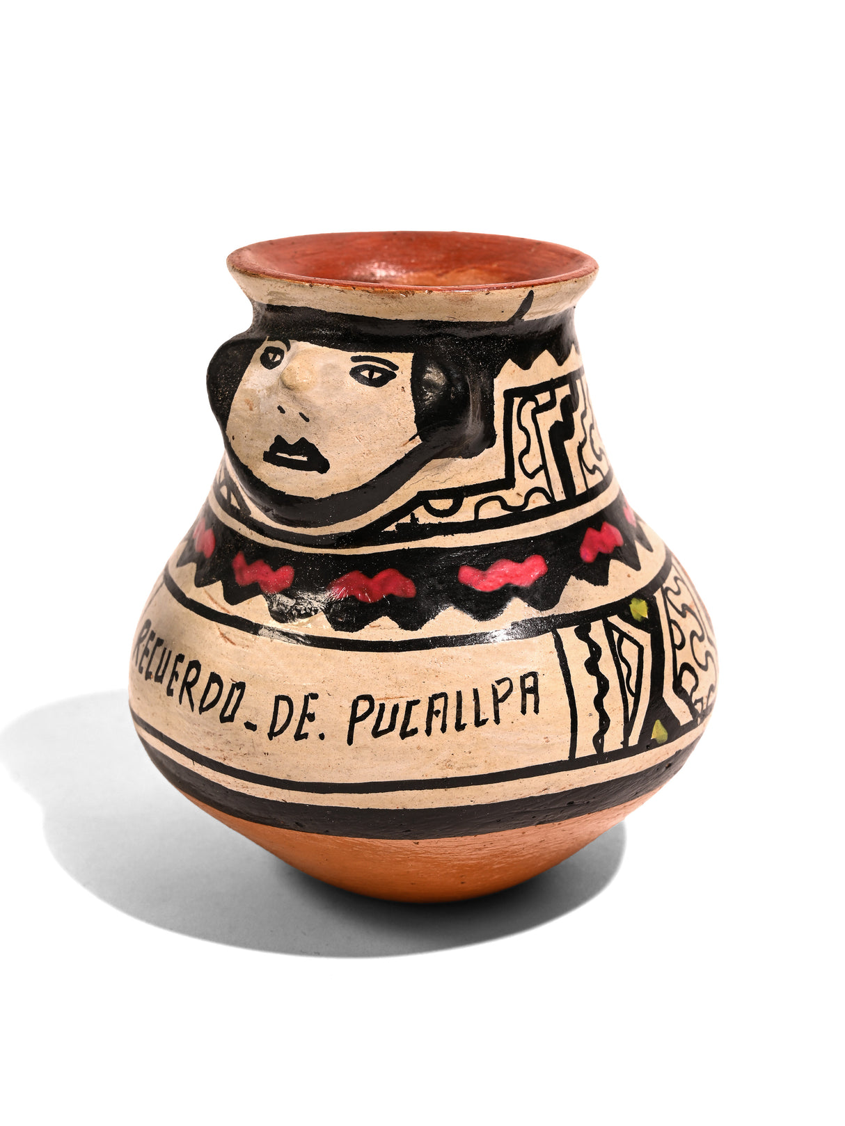 Shipibo Amazon Jungle Ceramic Effigy Vessel | po010-Pink